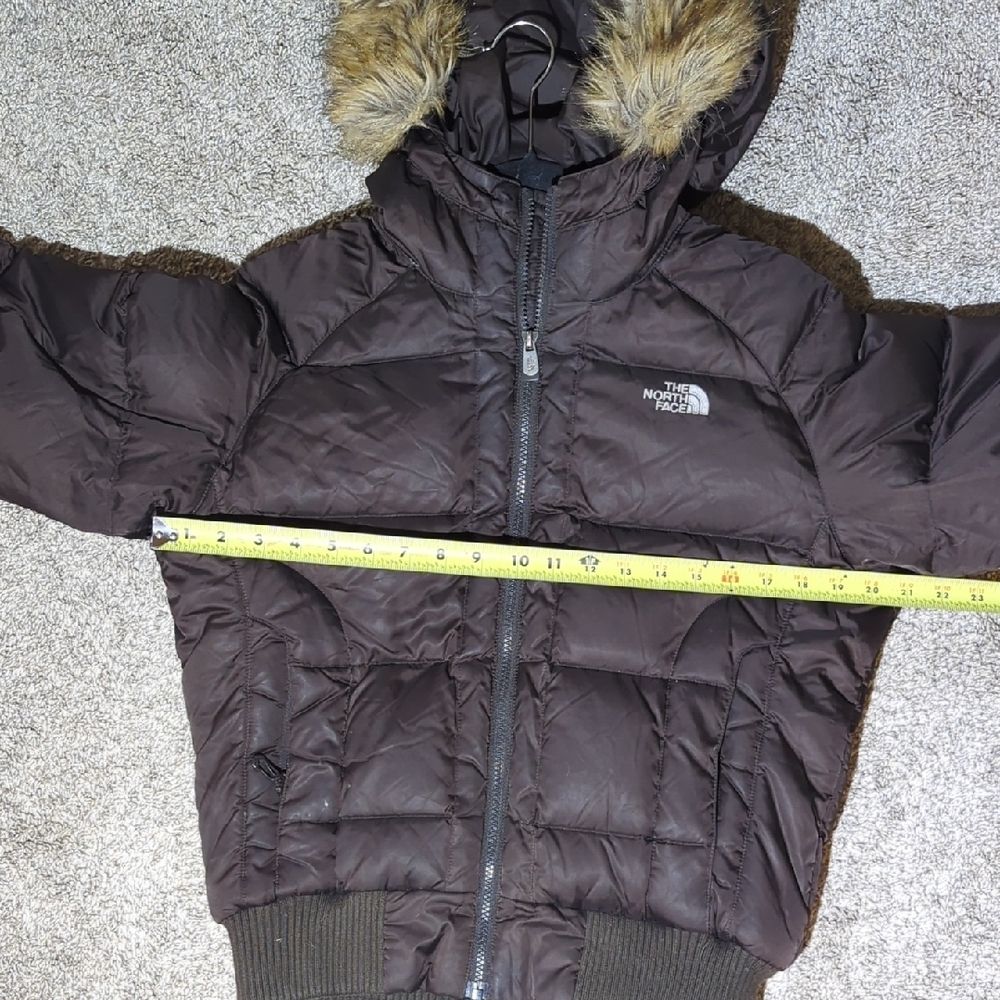 The North Face Dark Brown Jacket with Fur Trim - Picture 14 of 15